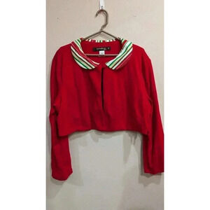 Women's Christmas cropped jacket by Laura Byrnes California 4X